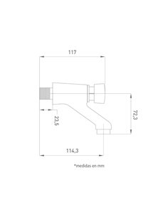 Grifo INDIC Mural con Temporizador de 1 Agua 2