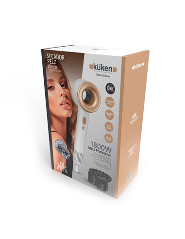 Secador Profesional Brushless Kuken 1800W Blanco