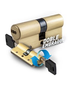 Cilindro de Seguridad Handlock R15 40x40 Latón Doble Embrague