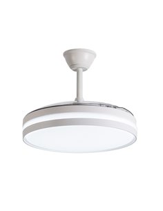Ventilador de Techo DC Blanco con Luz LED y 3 Aspas Retráctiles 2