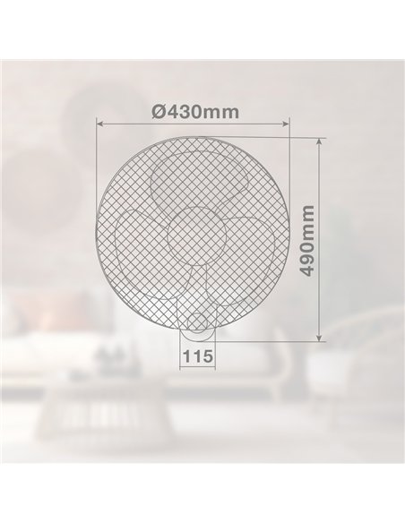 Ventilateur mural 43cm 45W