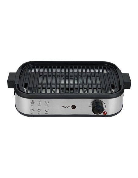 Parrilla eléctrica smokeless con extractor de humo 1800 w 44 x 27 x 10,5 cm
