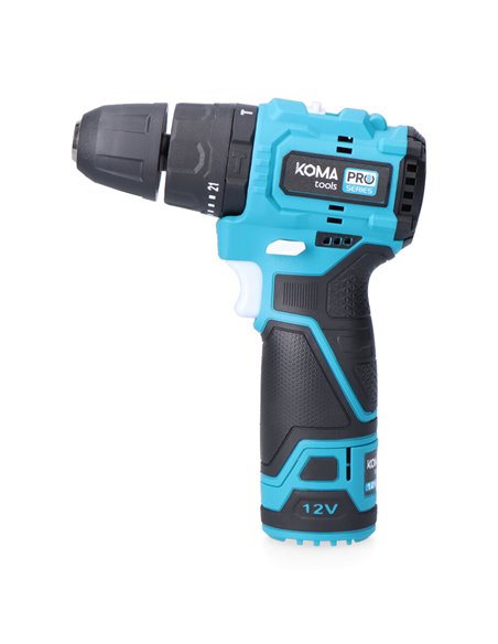 Kit maletín taladro percutor brushless 12 v con accesorios, bateria y cargador