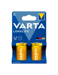 Pila alkalina longlife c - lr14 (blister cartón 2 uds) ø26,2 x 50 mm
