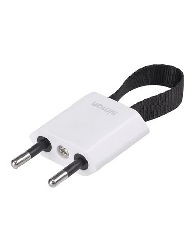 Clavija 2p+tt schuko salida frontal y lateral 10 a 250 v~ facil extracción blanca
