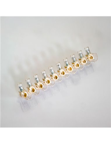 Regleta ciega transparente 10 polos 6 mm²