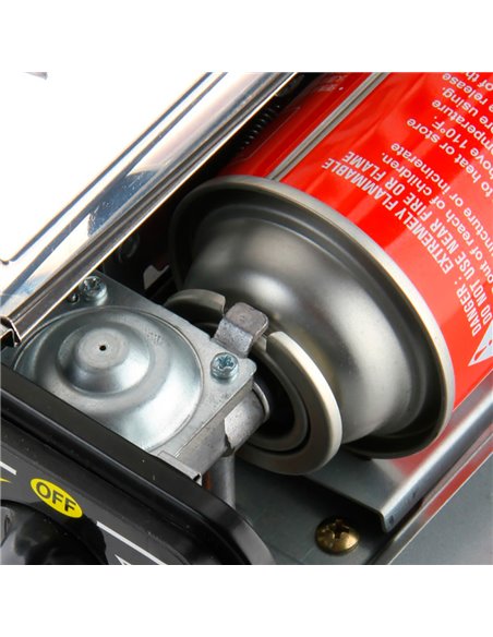 Cocina portátil compacta 2 fuegos butano para camping