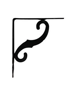 Escuadra ornamental plm05 negro 155 x 110 mm