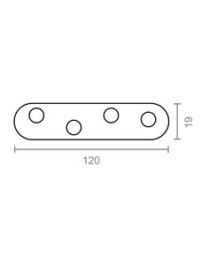 Placa recta union plc01 bicromatado 115 x 19 mm 2