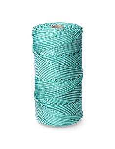 Cordón trenzado polipropileno verde / blanco, calibre 5 mm x 200 m