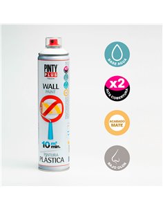 Pintura plástica ral 9016 blanca 600 ml 2