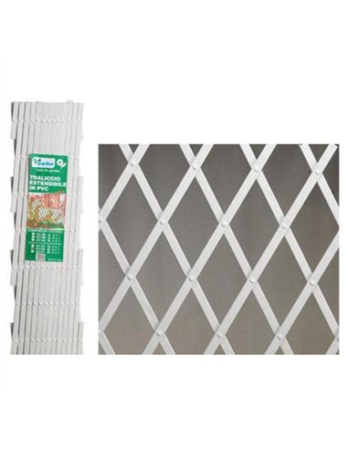 Weißes PVC-Ausziehgitter 2x1 m Papillon