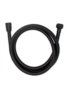 Flexo de ducha de acero inoxidable 150 cm negro
