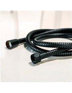 Flexo de ducha de acero inoxidable 150 cm negro 2