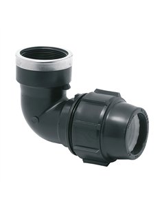 Codo mixto 90° rosca hembra polipropileno 25 mm x 3/4"