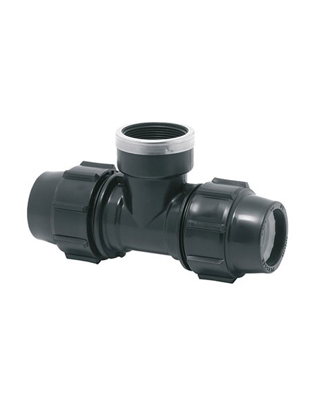 Conexión t mixta rosca hembra 20 mm x 1/2'' polipropileno