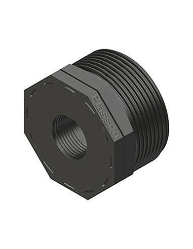 Reducción rosca macho/hembra polipropileno 1" x 1/2"