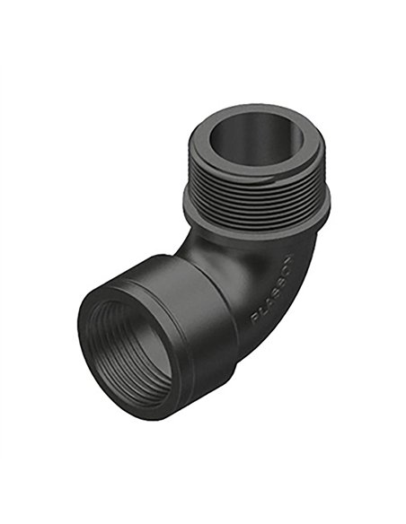 Codo 90° rosca macho/hembra polipropileno 3/4"