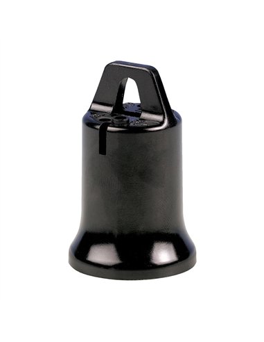 Portalámparas e-27 "provisional de obra" negro