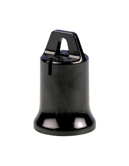 Portalámparas e-27 "provisional de obra" negro