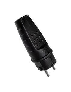Clavija bipolar de goma (cee 7/7), ip44, 16a 250v