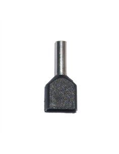 Puntera aislada 01,50 mm², doble, negra, 100 uds