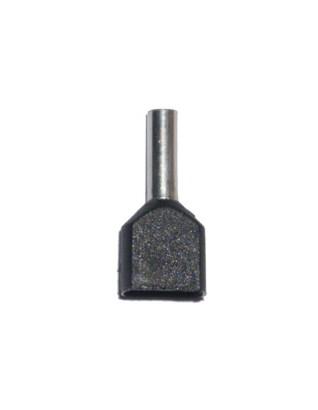 Puntera aislada 01,50 mm², doble, negra, 100 uds