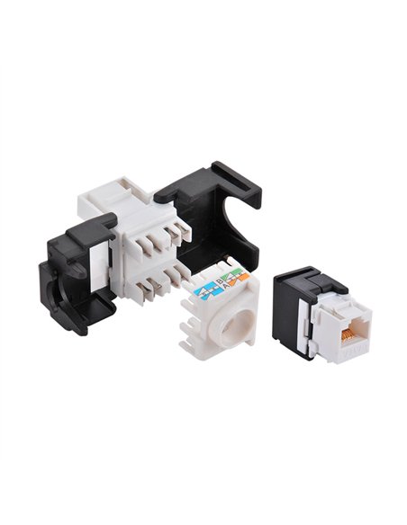 Conector hembra rj45 utp cat.6 keystone 180°
