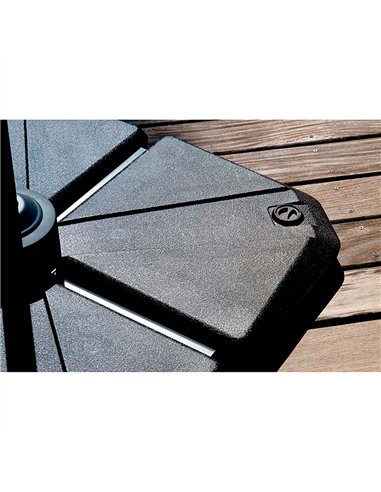 Set base rellenable para parasol, antracita, 490 x 490 x 87 mm