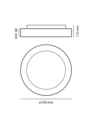 Plafon LED Silen antracite 40W 2800lm