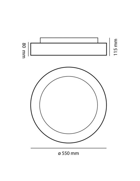 Plafon LED Silen antracite 40W 2800lm