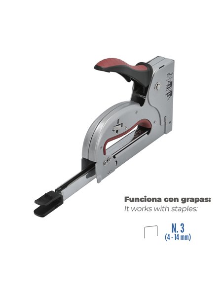 Grapadora Metal Regulable Plus N3 4/14mm