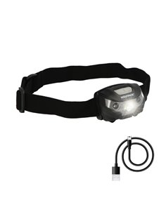 Linterna Led Frontal Cabeza Litio Usb Recargable. 3 modos de luz. 120 LUM. Sensor de encendido y apagado.