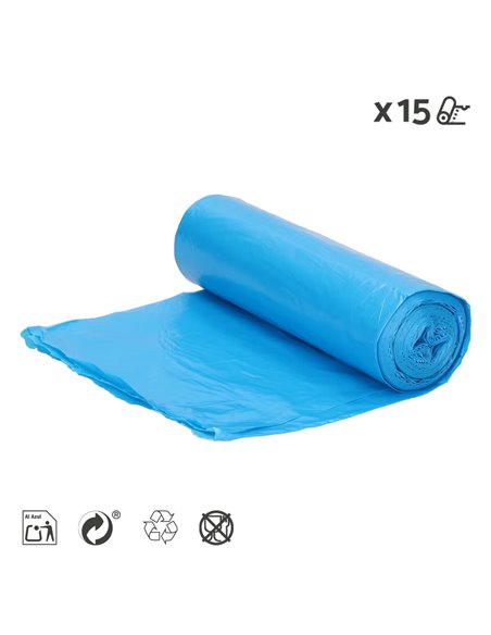 Bolsa Basura Cierre Facil 30 Litros Rollo 15 Bolsas