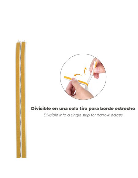 Burlete Elástico "E" 6 m. x 9 mm. Blanco