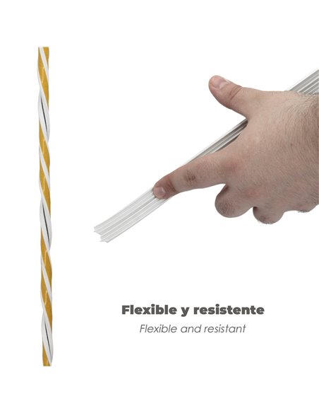 Burlete Elástico "E" 6 m. x 9 mm. Blanco