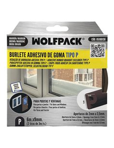 Burlete Elástico "P" 6 m. x 9 mm. Marrón 2