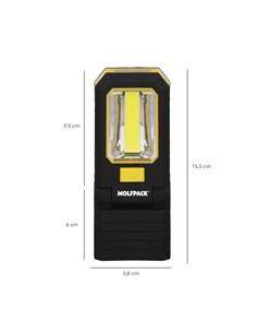 Linterna LED Profesional Multifunción Compacta Plegable A Pilas (3 AAA) 210 Lumenes 2 Modos de Iluminación Con Iman y Gancho 2