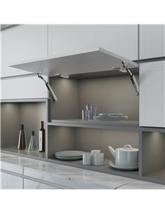 Emuca Compás para puertas elevables Altius One, Rango de fuerza 940-1710, Acero, Titanio 2