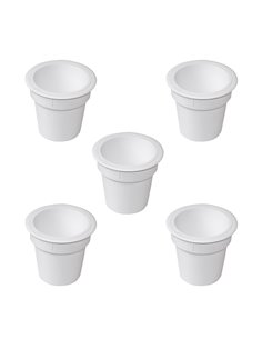 Emuca Accesorio porta objetos Pot, Plástico blanco, Plástico