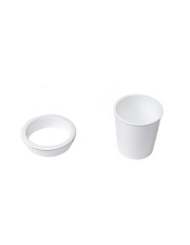 Emuca Accesorio porta objetos Pot, Plástico blanco, Plástico