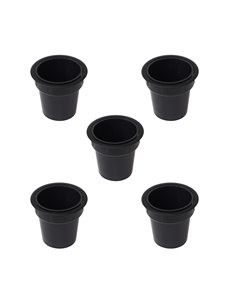 Emuca Accesorio porta objetos Pot, Plástico negro, Plástico