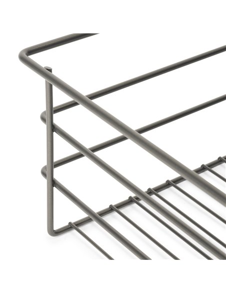 Emuca Kit de cajón de alambre y bastidor regulable Quartz para armarios, guías de cierre suave y extracción total, Módulo 90cm, 