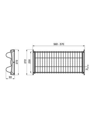 Emuca Escurreplatos para módulos altos Suprastar, módulo 600mm, Acero, Cromado