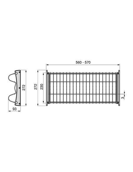 Emuca Escurreplatos para módulos altos Suprastar, módulo 600mm, Acero, Cromado
