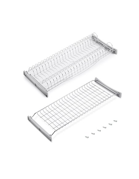 Emuca Escurreplatos para módulos altos Suprastar, módulo 700mm, Acero, Cromado
