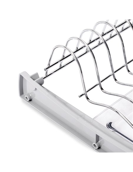 Emuca Escurreplatos para módulos altos Suprastar, módulo 700mm, Acero, Cromado