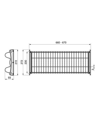 Emuca Escurreplatos para módulos altos Suprastar, módulo 700mm, Acero, Cromado