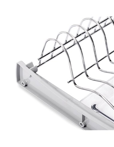Emuca Escurreplatos para módulos altos Suprastar, módulo 800mm, Acero, Cromado