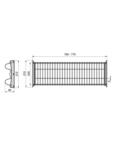 Emuca Escurreplatos para módulos altos Suprastar, módulo 800mm, Acero, Cromado